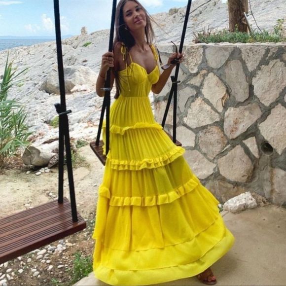 REVOLVE Dresses & Skirts - Tularosa tinsley dress revolve yellow womens dress size medium New with label